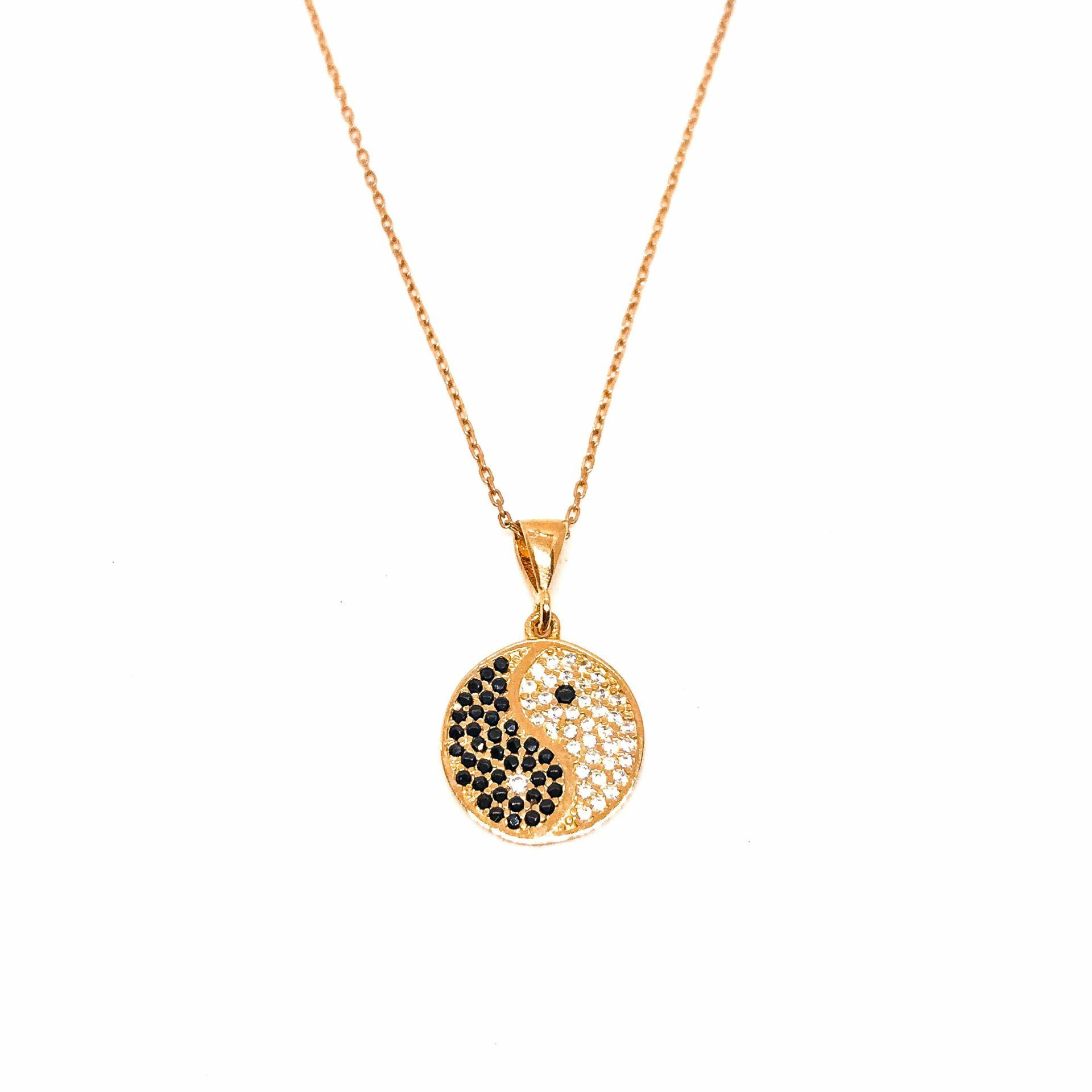 925 Ayar Gümüş Ying Yang Kolye