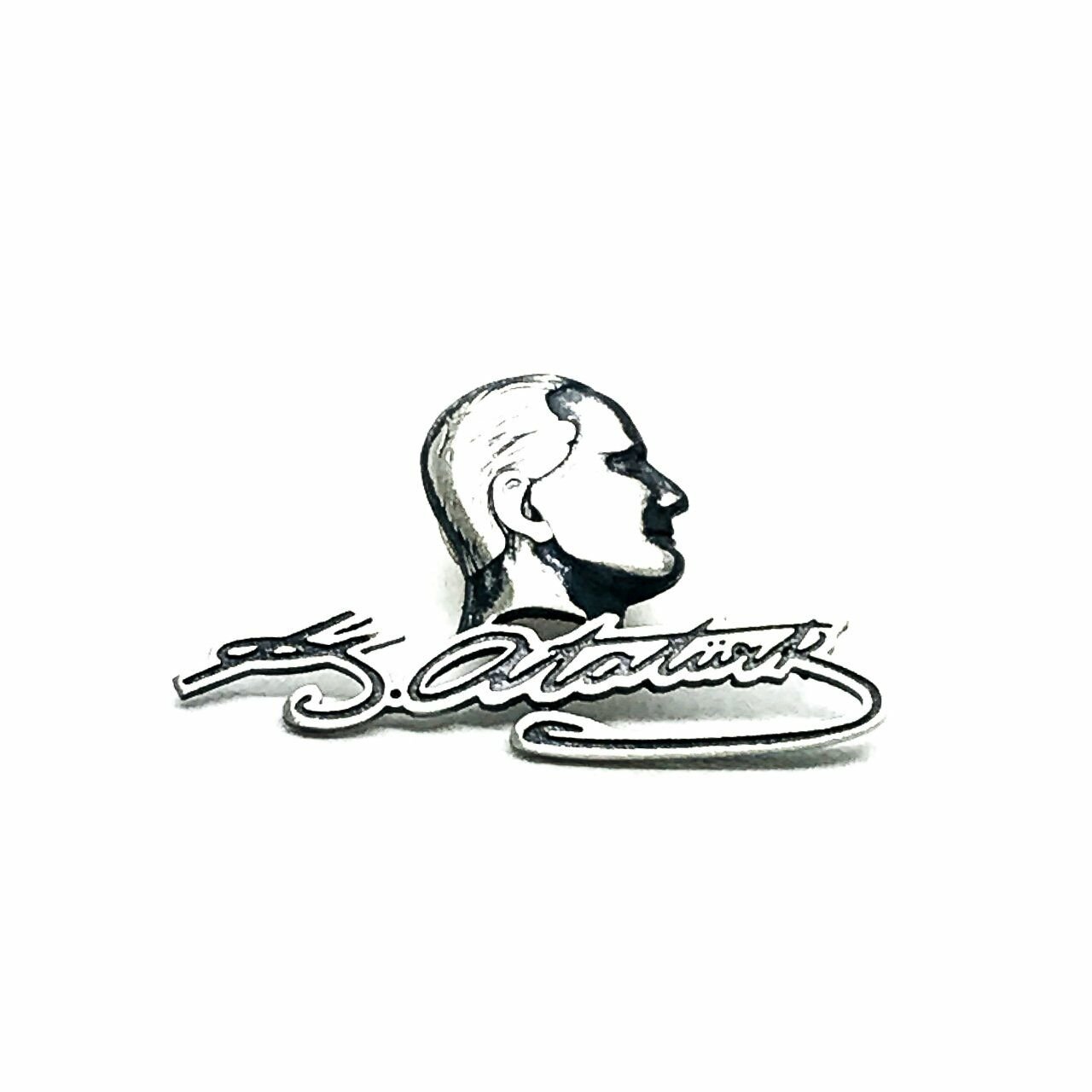 925 Ayar Gümüş Atatürk İmza Rozet
