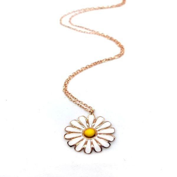 925 Ayar Gümüş Papatya Kolye