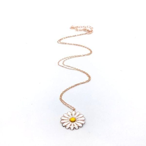 925 Ayar Gümüş Papatya Kolye