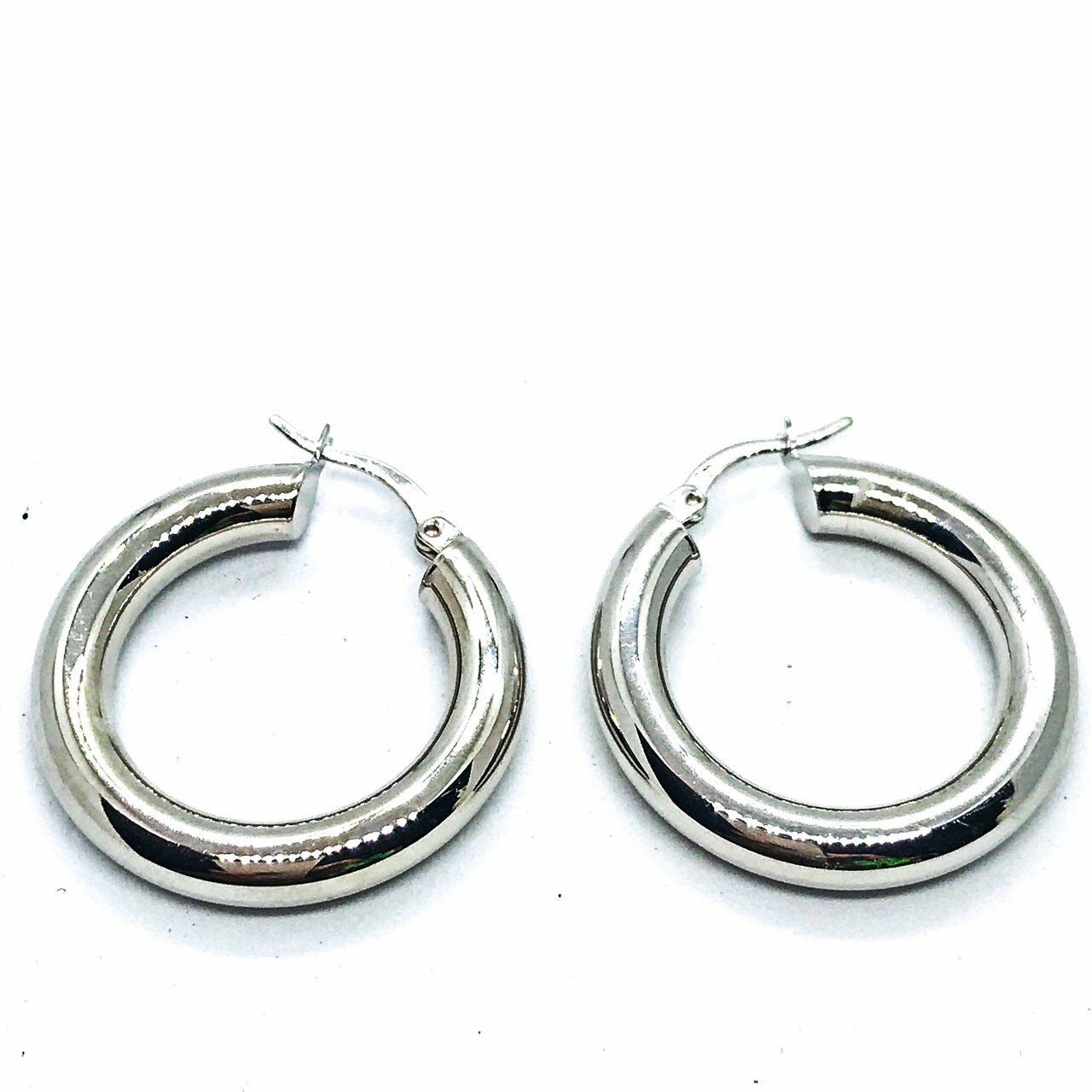 925 Ayar Gümüş Bombeli Büyük Halka Küpe