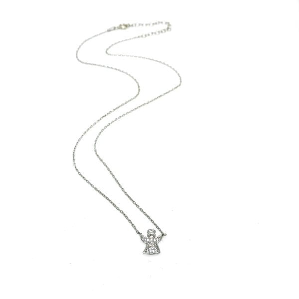 925 Ayar Gümüş Zirkon Taşlı Minik Melek Kolye