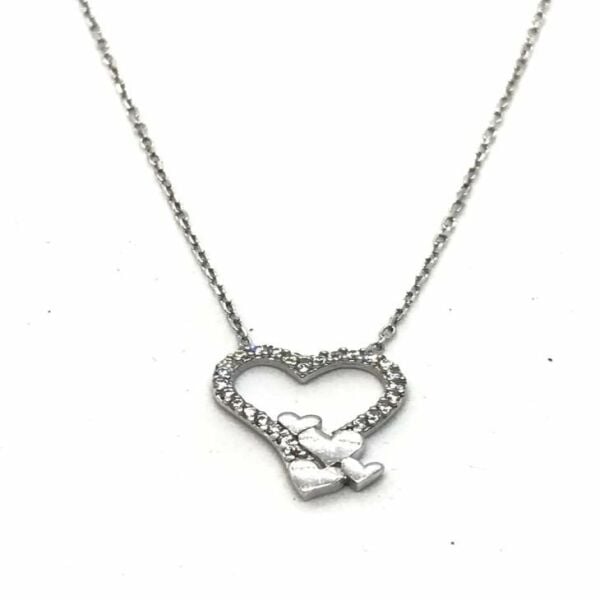 925 Ayar Gümüş 5 Kalp Sevgililer Günü Koleksiyonu Kolye