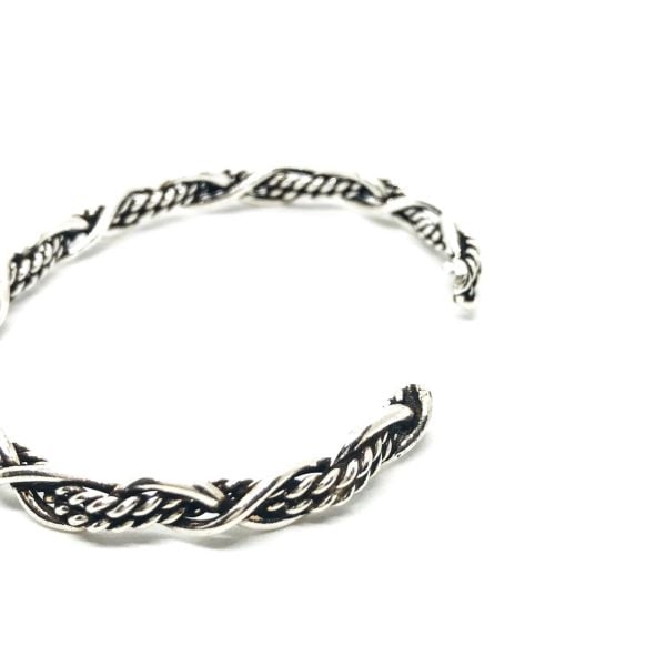 925 Ayar Gümüş El Yapımı Kelepçe Bilezik