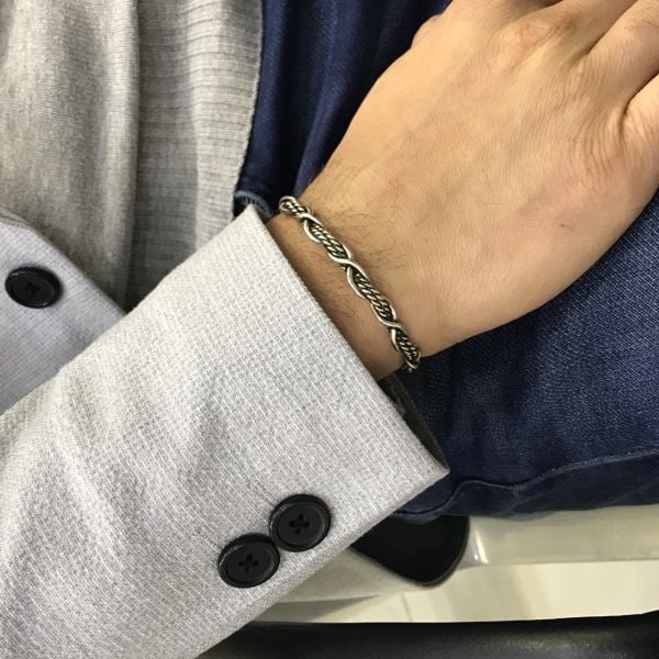 925 Ayar Gümüş El Yapımı Kelepçe Bilezik