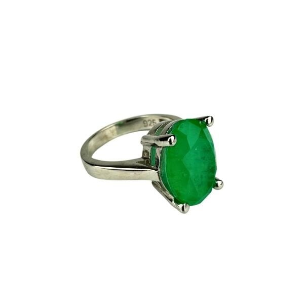 925 Ayar Gümüş Oval Paraiba Turmolini Taşlı Yüzük