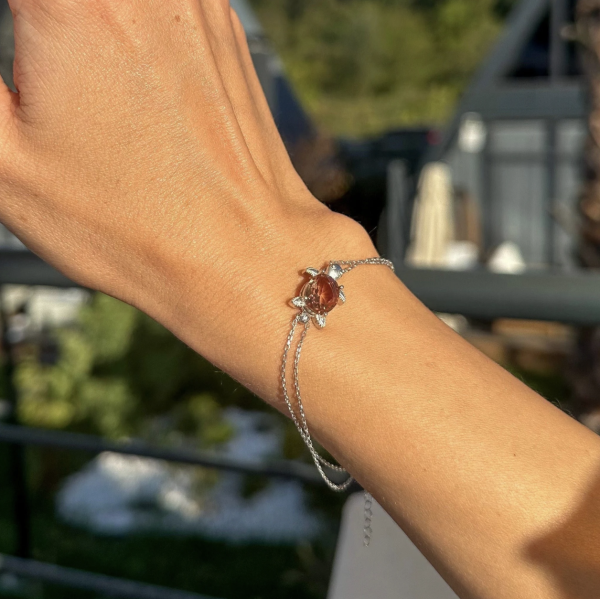 925Silver Sultanite Color Change Turtle Diaspor Bracelet•Natural Turkish Gemstone•Handmade Sultanite Jewelry Gift for Her Mom Grandma