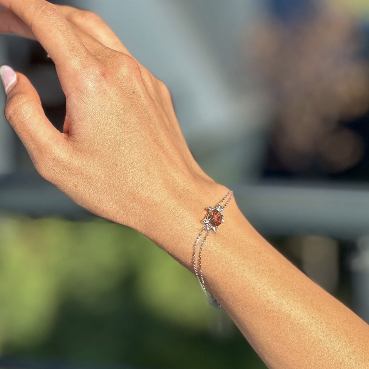 925Silver Sultanite Color Change Turtle Diaspor Bracelet•Natural Turkish Gemstone•Handmade Sultanite Jewelry Gift for Her Mom Grandma