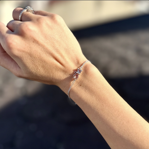 925 Silver Sultanite ColorChange Cat Bracelet•Natural Turkish Stone•Handmade Summer Jewelry Minimalist Gift for Her