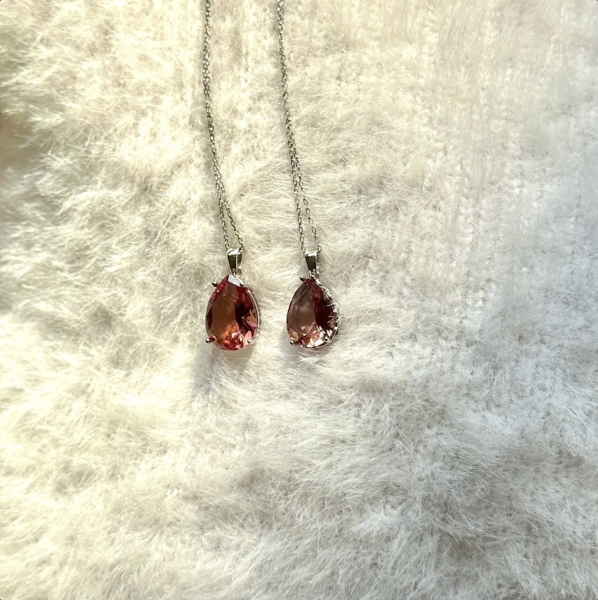 925Silver Sultanite Color Change Drop Necklace • Natural Turkish Stone Pedant• Handmade Summer Fine Jewelry Gift for Her Mom