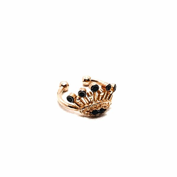 925 Ayar Gümüş Zirkon Taşlı Kirpikli Göz Earcuff Küpe