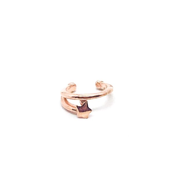 925 Ayar Gümüş Yıldızlı Earcuff Küpe