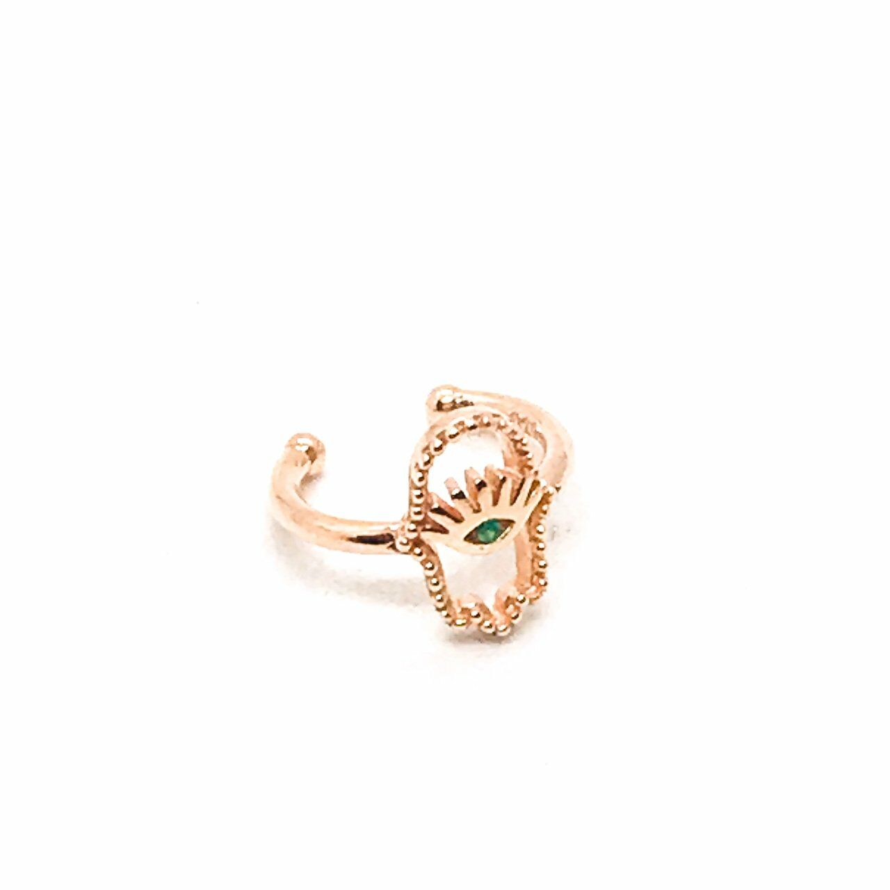 925 Ayar Gümüş Hz. Fatma Ana Eli Earcuff Küpe
