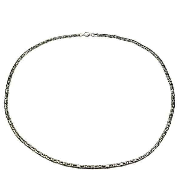 925 Ayar Gümüş 4mm Kalınlıkta 65 cm Kral Zincir Kolye