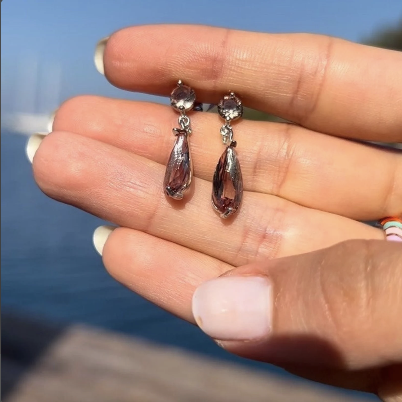 925Silver Sultanite ColorChange Stone Earring•Diaspor Turkish Stone•Handmade Summer Fine Jewelry Gift for Her