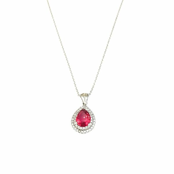 925 Ayar Gümüş Pembe Zirkon Taşlı Anturaj Set