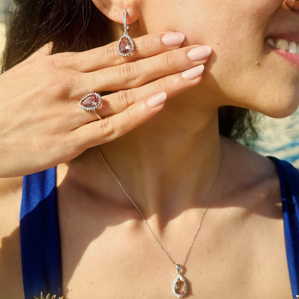 925Silver Sultanite Color Change Drop Set/Necklace/Ring/Earring•Turkish Diaspore Stone•Handmade Fine Summer Jewelry Gift for Her