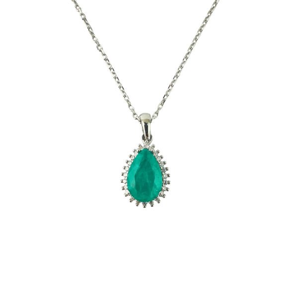 925 Ayar Gümüş Paraiba Turmolini ve Zirkon Taşlı Anturajlı Damla Set