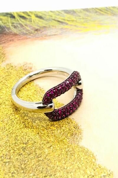 925 Ayar Gümüş  İthal Oval Taşlı  Yüzük Gümüş - 12