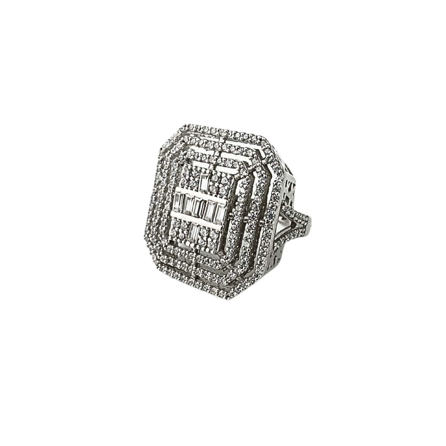 925 Ayar Gümüş Baget Kesim Zirkon Taşlı Pırlanta Modeli Dilan Kolye