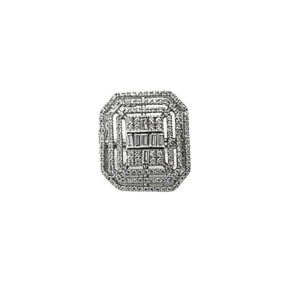 925 Ayar Gümüş Baget Kesim Zirkon Taşlı Pırlanta Modeli Dilan Kolye