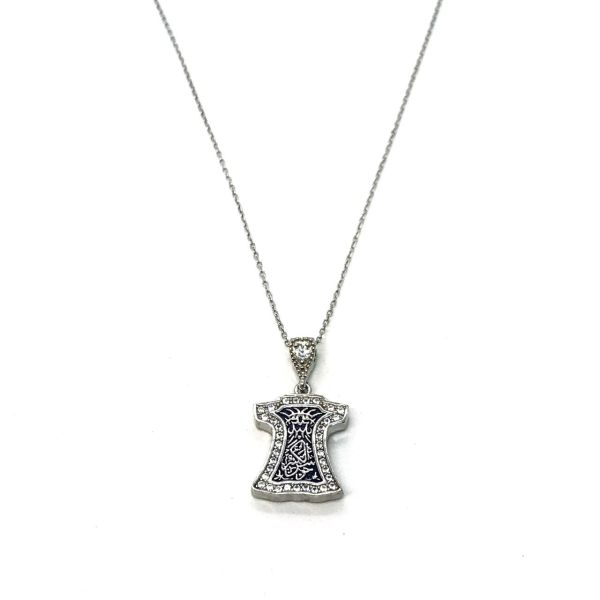 925 Ayar Gümüş Zirkon Taşlı Kaftan Cevşen Kolye