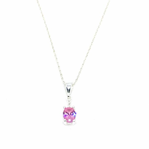 925 Ayar Gümüş Pembe Zirkon Taşlı Anturaj Set