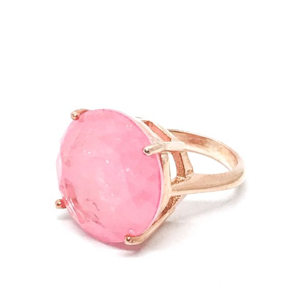 925 Ayar Gümüş Pembe Paraiba Turmolini Taşlı Yüzük