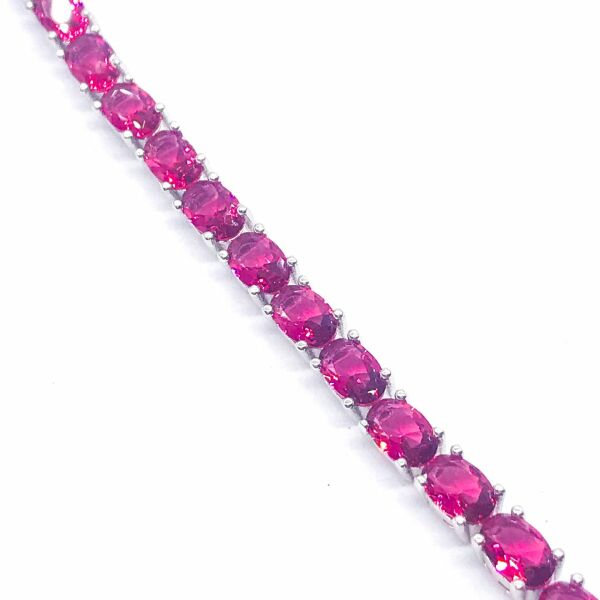 925 Ayar Gümüş Pembe Zirkon Taşlı Bileklik